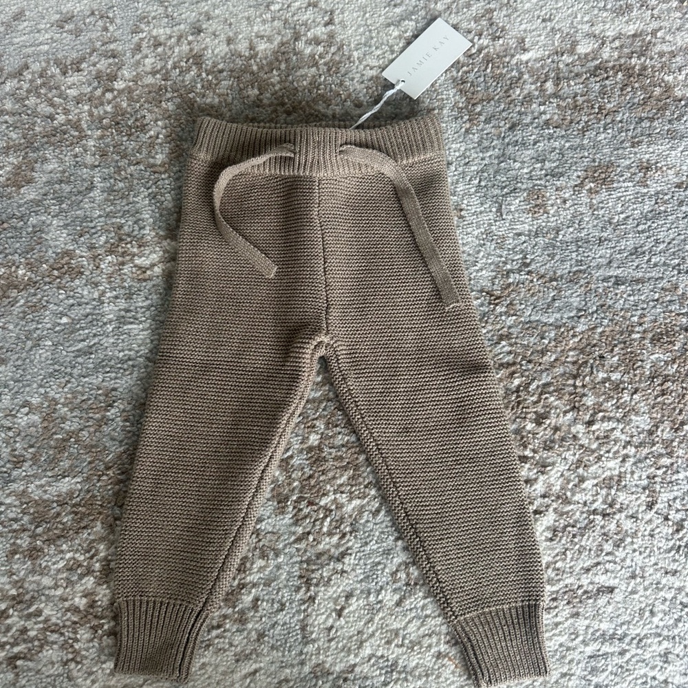 Jamie Kay Brown Knitted Joggers